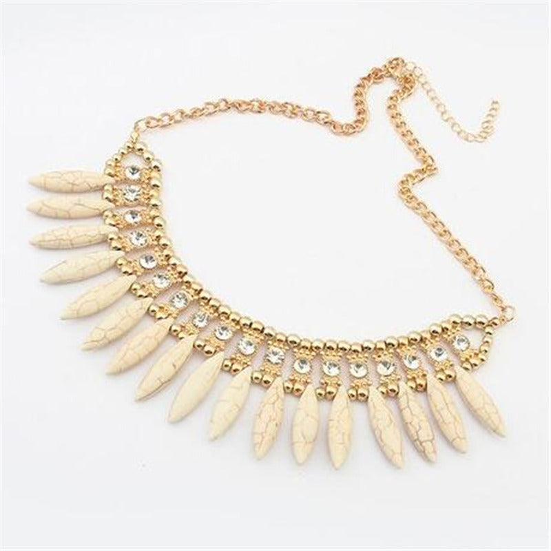 2020 New Women Fashion Lovely Crystal Choker Necklace Exquisite Tassel Necklaces & Pendants Bib Statement Necklace