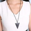 2020 black gold silver jewelry female punk triangle simple retro long sweater chain necklace