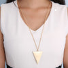 2020 black gold silver jewelry female punk triangle simple retro long sweater chain necklace