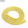 KITEAL !! pure gold color  Female Friend necklace chain big braid  collier femme christmas gift