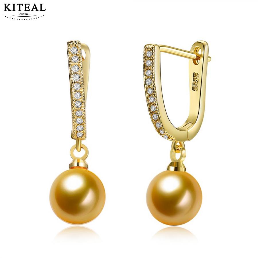 aliexpress Gold color Yellow Perfume women earring pearl jewelry brincos de festa Personalized