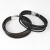 KIirykle Charm Jewelry  Punk Cool Men Genuine Leather Bracelets For Male Christmas Gifts