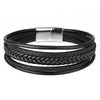 KIirykle Charm Jewelry  Punk Cool Men Genuine Leather Bracelets For Male Christmas Gifts