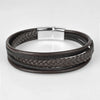 KIirykle Charm Jewelry  Punk Cool Men Genuine Leather Bracelets For Male Christmas Gifts