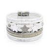KIirykle  Pentagram Women Bracelet Crystal Charm Bohemian Multilayer Wrap Leather Bracelets &amp; Bangles Femme Jewelry