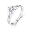 KJ-AKR019, Ki fashion classic ring, Silver color with top AAA Brilliant cz Ring. classic Best for gift, Christmas, party