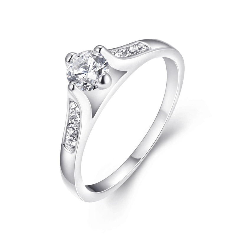KJ-AKR019, Ki fashion classic ring, Silver color with top AAA Brilliant cz Ring. classic Best for gift, Christmas, party