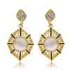 KJ-GPE976-C,Ki Lovely design in silver color, fashion luxury earring top quality cat eye stone, best as gift or Women party