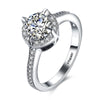 KJ-GPR80, Ki Brilliant-4 collection, love ring, top AAA clean cz in silver color. Best for gift, Christmas, party