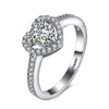 KJ-GPR807, Ki Brilliant-3 collection, classic heart design, top AAA clean cz in silver color. Best for gift, Christmas, party