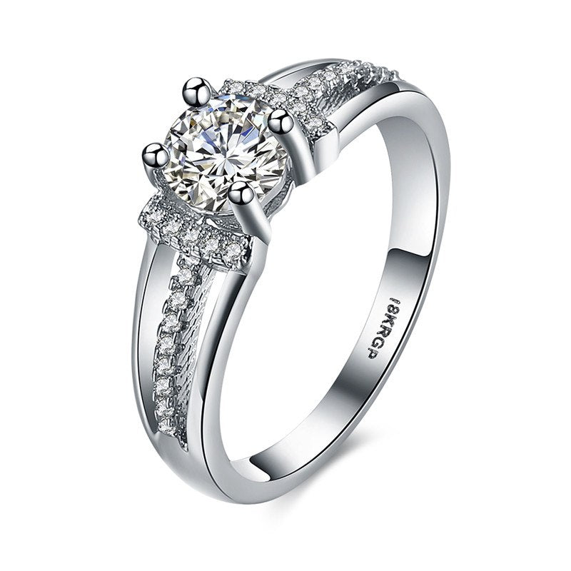 KJ-GPR816, Ki Brilliant-9 luxury ring, Silver color with top AAA Brilliant cz. classic design Best for gift, Christmas, party