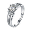 KJ-GPR816, Ki Brilliant-9 luxury ring, Silver color with top AAA Brilliant cz. classic design Best for gift, Christmas, party