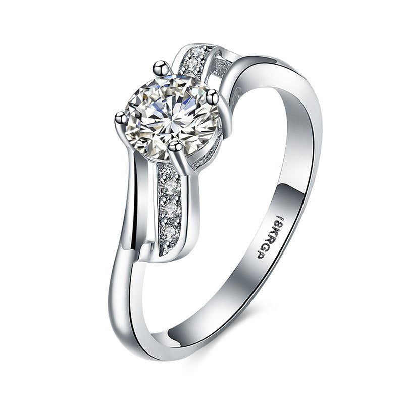KJ-GPR817, Ki Brilliant-10 luxury ring, Silver color with top Brilliant cz. classic design Best for gift, Christmas, party