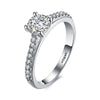 KJ-GPR818, Ki Brilliant-11 luxury ring, top Brilliant cz plated with silver color, Best for gift, Christmas, party or lady
