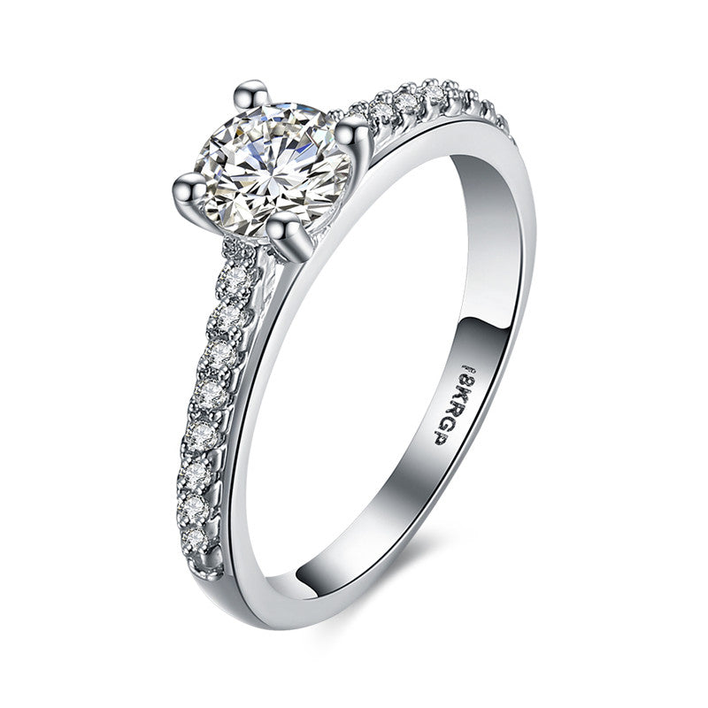 KJ-GPR818, Ki Brilliant-11 luxury ring, top Brilliant cz plated with silver color, Best for gift, Christmas, party or lady