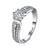 KJ-GPR819, Ki Brilliant-12 luxury ring, top Brilliant cz plated with silver color, Best for gift, Christmas, party or lady
