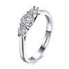 KJ-GPR835, Ki Brilliant-25 fashion Ring,Three Brilliant cz plated,silver color ring Best for gift, Christmas, party or lady