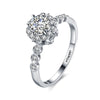 KJ-GPR839, Ki Brilliant-28 fashion Ring, The top flower AAA cz ring with silver color, Best for gift, Christmas, party or lady