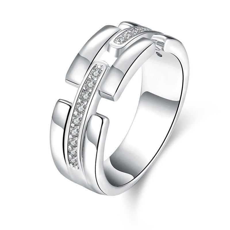 KJ-KZCR394-C, fashion ring with top AAA zirconia, silver color plated, classic fine jewelry ring for gift for Woman,  s