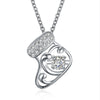 KJ-PN1200-A, Christmas stocking pendant, best for Christmas gift, lovely and cute for Women or Kid, or gift