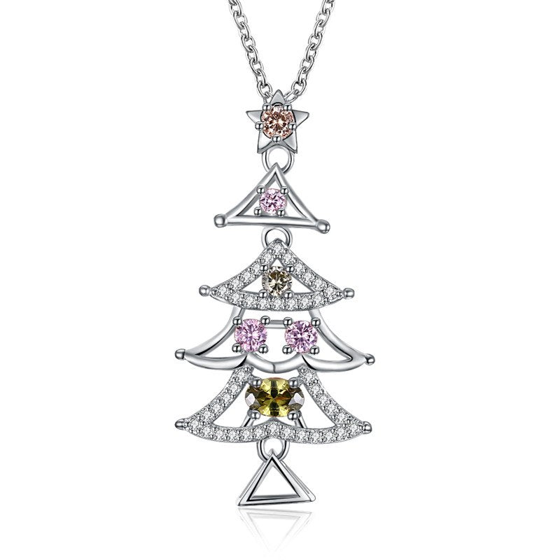 KJ-PN1205-A,promotion item,Christmas tree pendant in RH plated as gift ,lovely and cute for Women or Kid, or gift