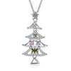 KJ-PN1205-A,promotion item,Christmas tree pendant in RH plated as gift ,lovely and cute for Women or Kid, or gift