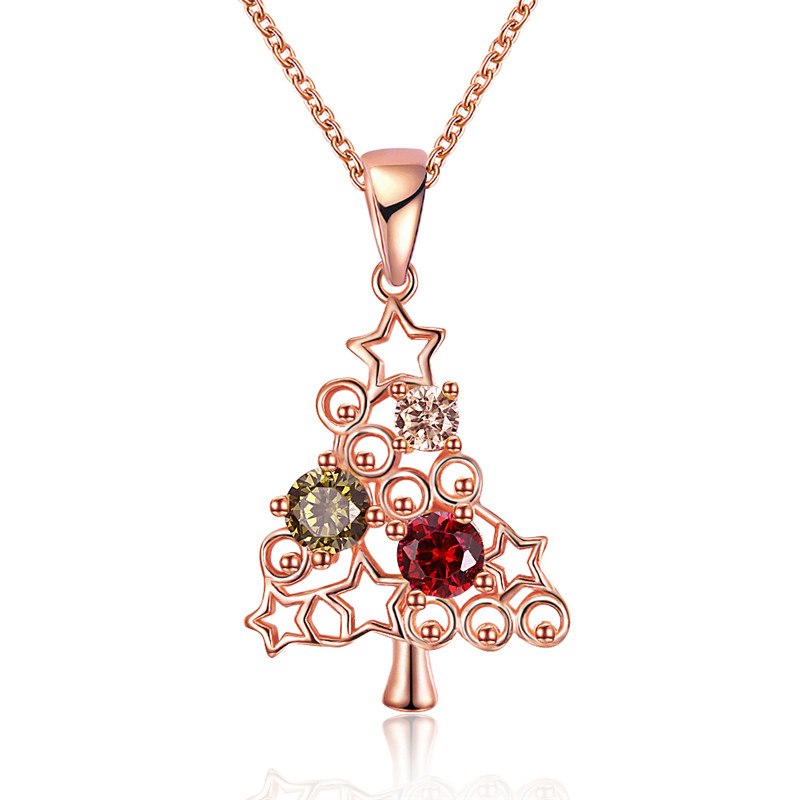 KJ-PN1206-A,New arrival, colorful Christmas tree pendant in RH plated as gift ,lovely and cute for Women or Kid, or gift