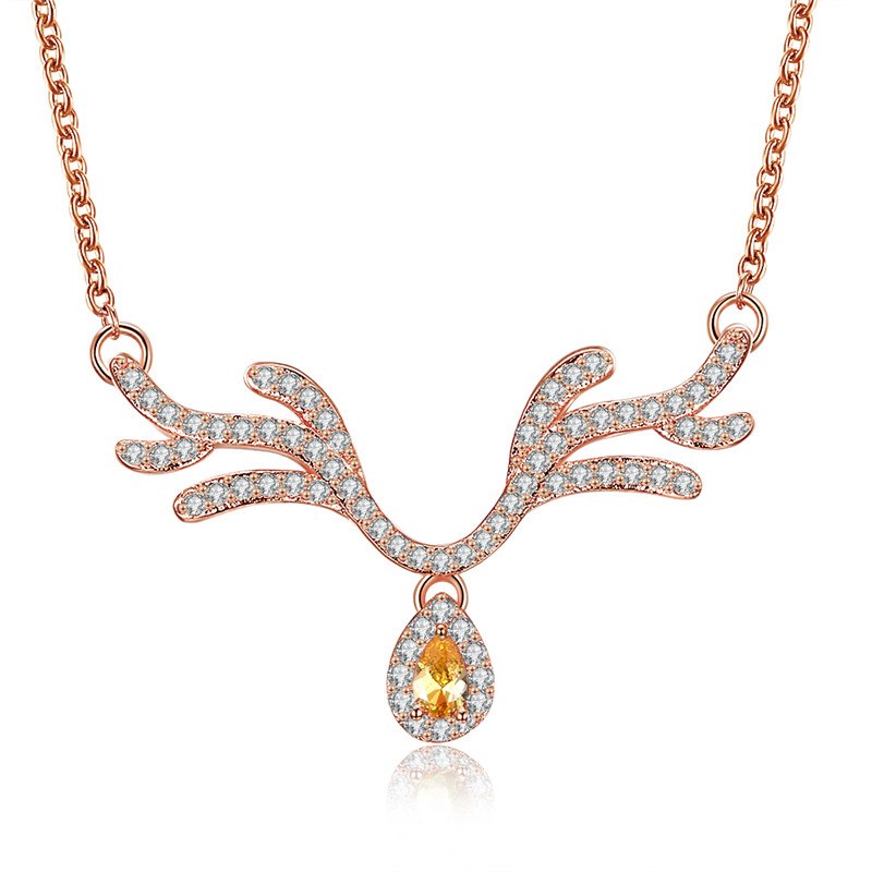 KJ-PN1208-A, Christmas style pendant, look cute, AAA yellow cz, RH plated, cute, best for Women or gift