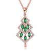 KJ-PN1210-A,Christmas tree pendant as gift, green Marquise cz with RH plated, lovely and cute for Women or Kid, or gift