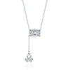 KJ necklace of KJ-SVN065, 925 fine jewelry chain with top AAA zirconia,long fashion necklace for Woman,Valentine's gift, wedding
