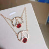 925 silver-tone Mozambique garnet ladies pendant necklace