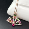 Boutique jewelry Natural tourmaline female pendants, inlaid jewelry   S925, silver, gold, K gold