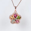 Boutique jewelry Natural tourmaline female pendants, inlaid jewelry  , S925 silver, pure silver