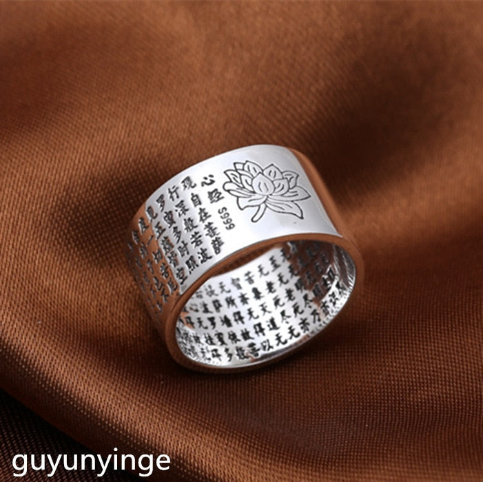 Boutique jewelry S999 sterling silver fashion classic, classic lotus heart, male and female creative gift, Thai silver