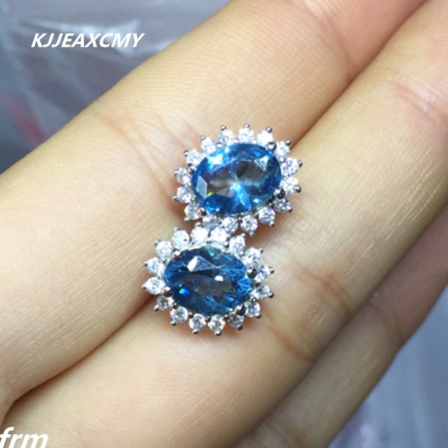 Fine Jewelery Natural Blue Topaz Earrings shinv paragraph 925 sterling silver inl hot classic timeless