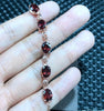 Fine jewelry 925 silver inl natural garnet female Bracelet   process, take pictures in kind