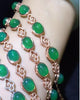 Fine jewelry 925 sterling silver inlaid green chalcedony bracelet as a simple alluxe green jade