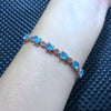 Fine jewelry 925 sterling silver inlaid natural Topaz Bracelet female single 1 carat good quality simple fashion