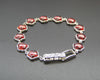 Fine jewelry Fine jewelry S925 sterling silver garnet natural yellow chalcedony chalcedony plum flower bracelet wholes