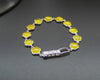 Fine jewelry Fine jewelry S925 sterling silver garnet natural yellow chalcedony chalcedony plum flower bracelet wholes