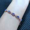 Fine jewelry In real photos, flat stone support review, 925 sterling silver inlaid hot female Bracelet