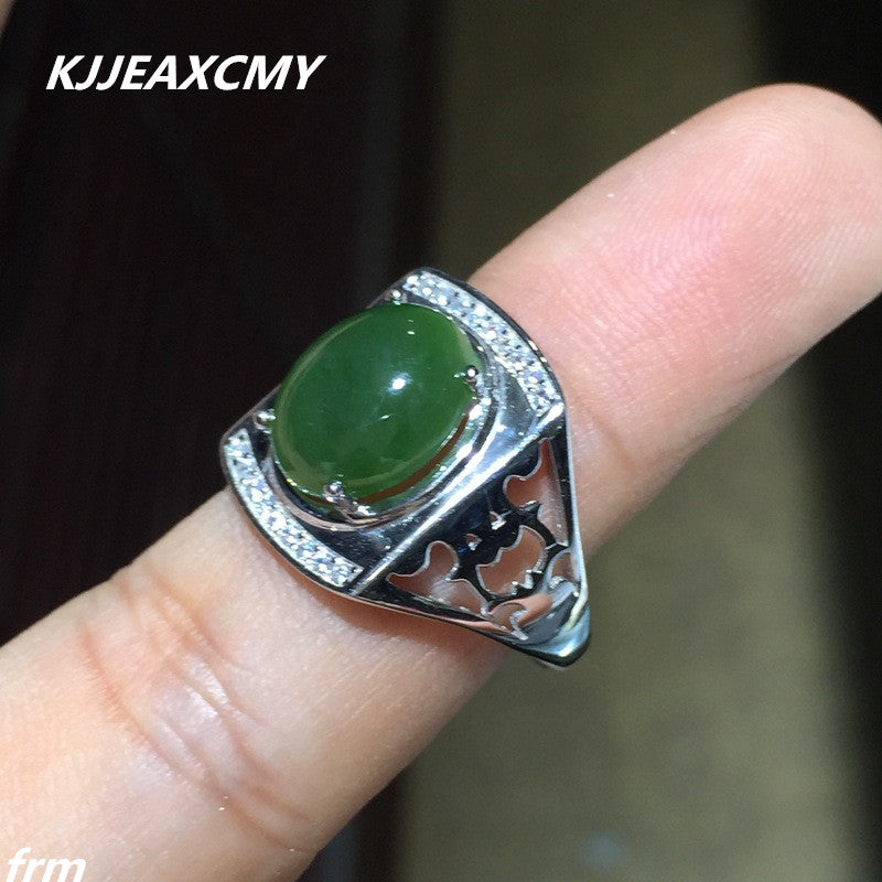 Fine jewelry Jasper Men's Ring     925 sterling silver professional natural treasure