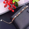 Fine jewelry Natural Crystal 925 sterling silver inl natural Brazil tourmaline female bracelet, small fre
