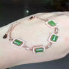 Fine jewelry Natural Jasper Bracelet Bracelet inlaid custom made   S925 Silver
