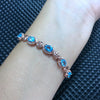 Fine jewelry Natural Topaz Bracelet   shinv Aquamarine sapphire comparable exquisite low price