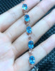 Fine jewelry Natural Topaz Stone Bracelet   925 sterling silver inlaid support identification