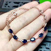 Fine jewelry Natural sapphire female bracelet, S925 sterling silver jewelry  , natural gemstone female