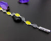 Fine jewelry S925 Thai Silver Amethyst Garnet Yellow Onyx Flower Bracelet Retro