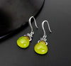 Fine jewelry Thai silver garnet agate 925 sterling silver drop earrings women's earrings new