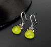 Fine jewelry Thai silver garnet agate 925 sterling silver drop earrings women's earrings new